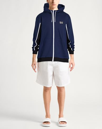 Man Sweatshirt Navy Size 3XL Cotton
