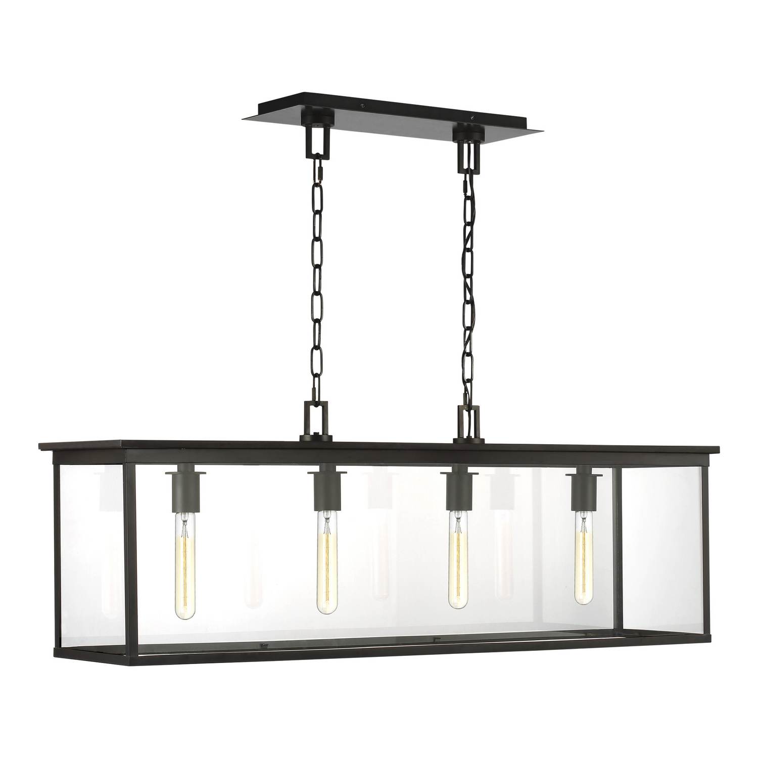 Visual Comfort Studio Freeport 4-Light Outdoor Hanging Light in Heritage Copper by Chapman & Myer