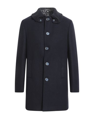 Man Coat Midnight blue Size 38 Polyester, Wool