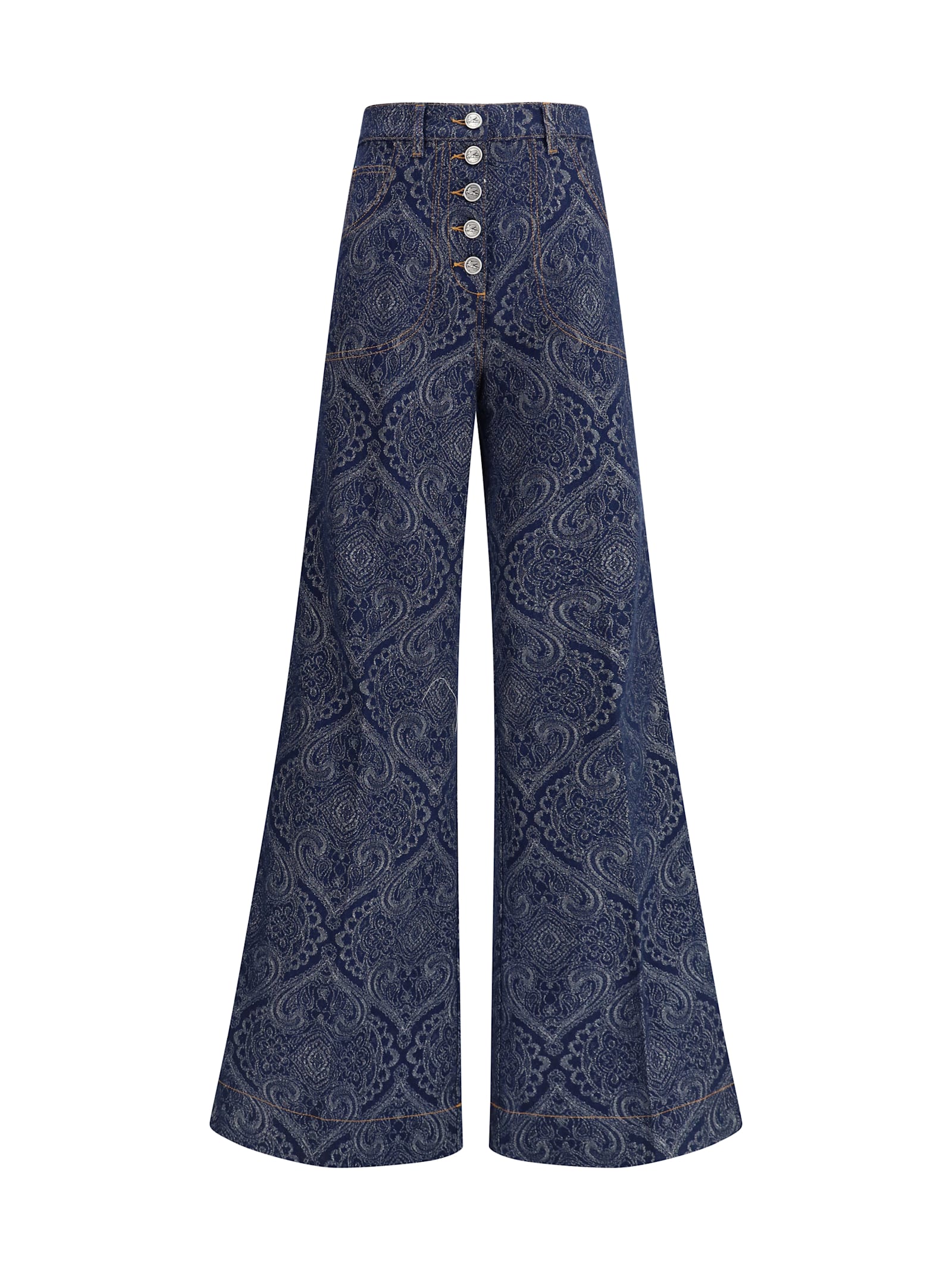Jacquard Jeans Blue