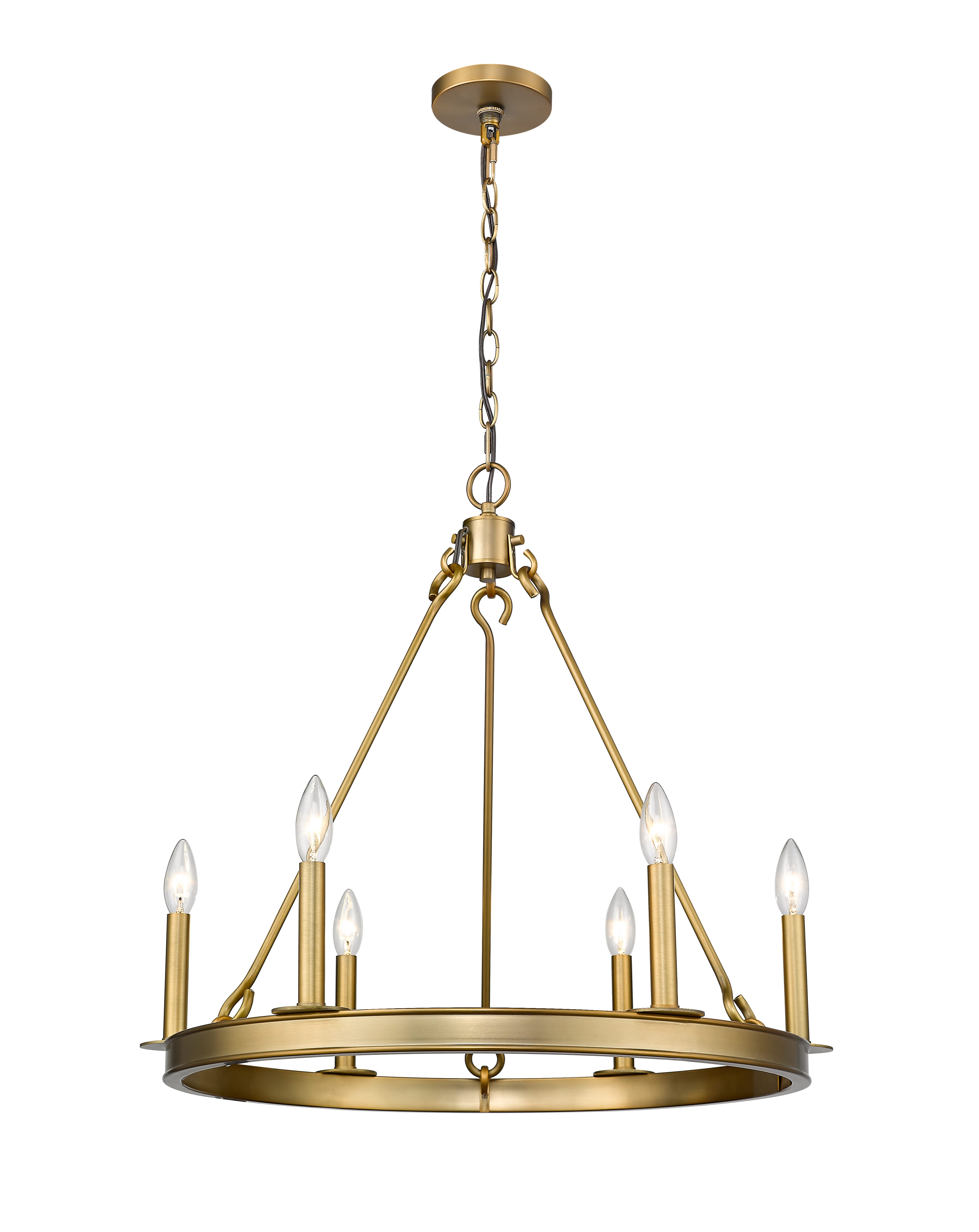 Barclay 6-Light Chandelier In Olde Bra