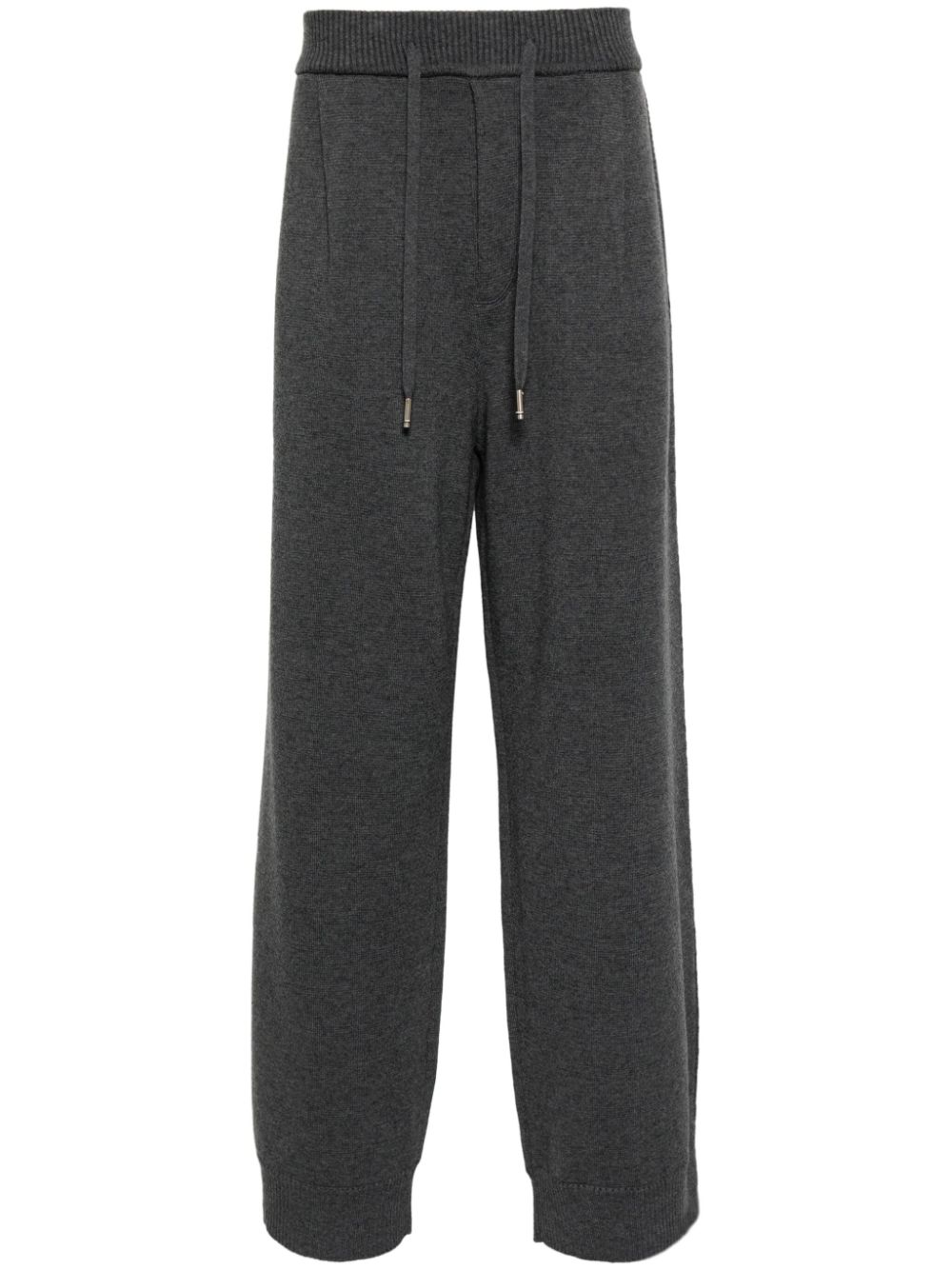 Panther wide-leg knitted trousers - Grey