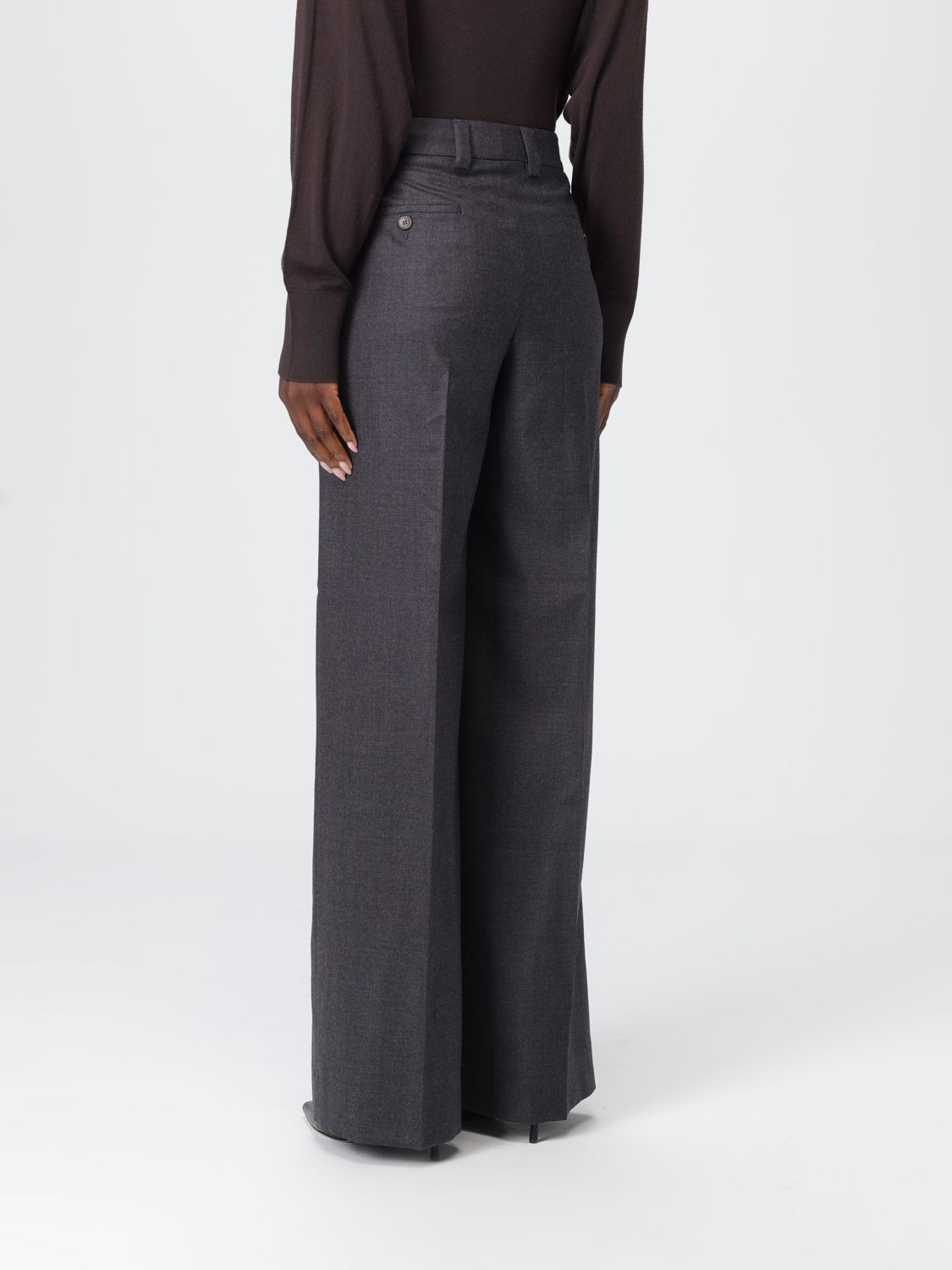 Pressed-crease tailored trousers - Grey