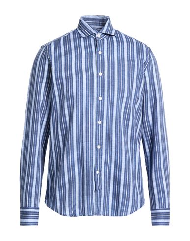 Man Shirt Midnight blue Size 16 Cotton