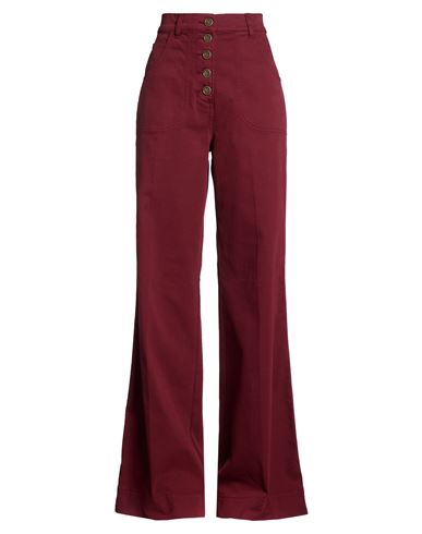 Woman Pants Brick Size 27 Cotton, Elastane
