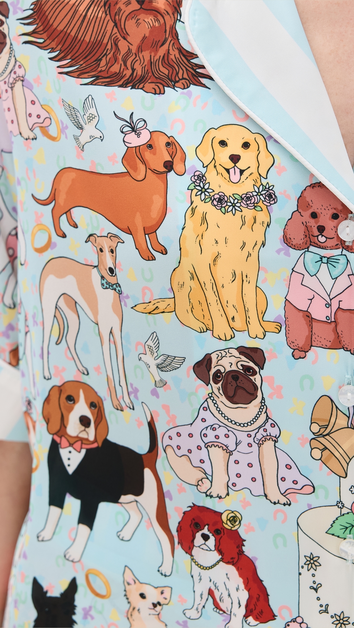 Short Sleeve Short Set Dog Wedding