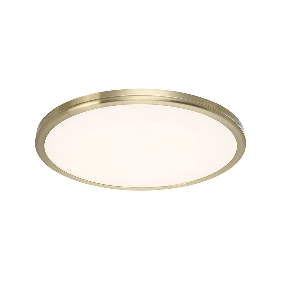 Brushed Brass LED Flush Mount from the Geos Collection