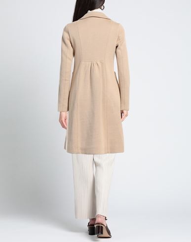 Woman Coat Beige Size 4 Wool, Acrylic
