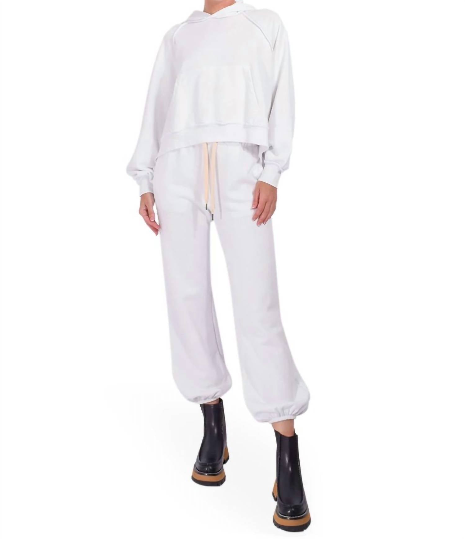 Shane Billow French Terry Sweatpant In White