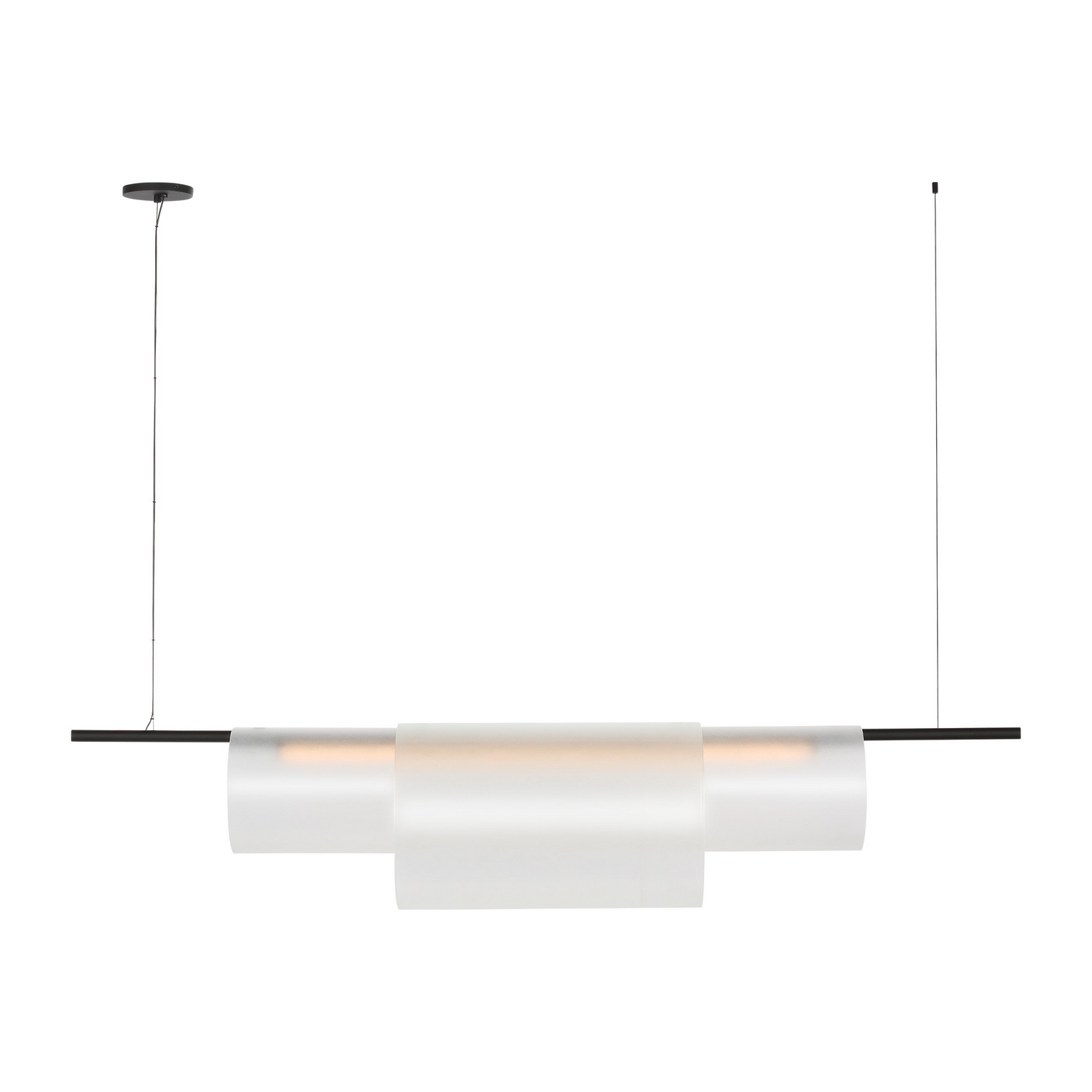 Nightshade Black LED Linear Chandelier from the Trace Collection