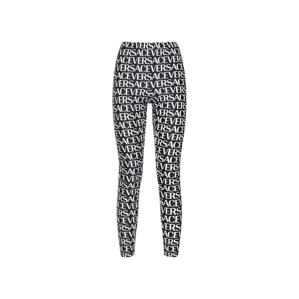 Logo-Print Leggings — Black