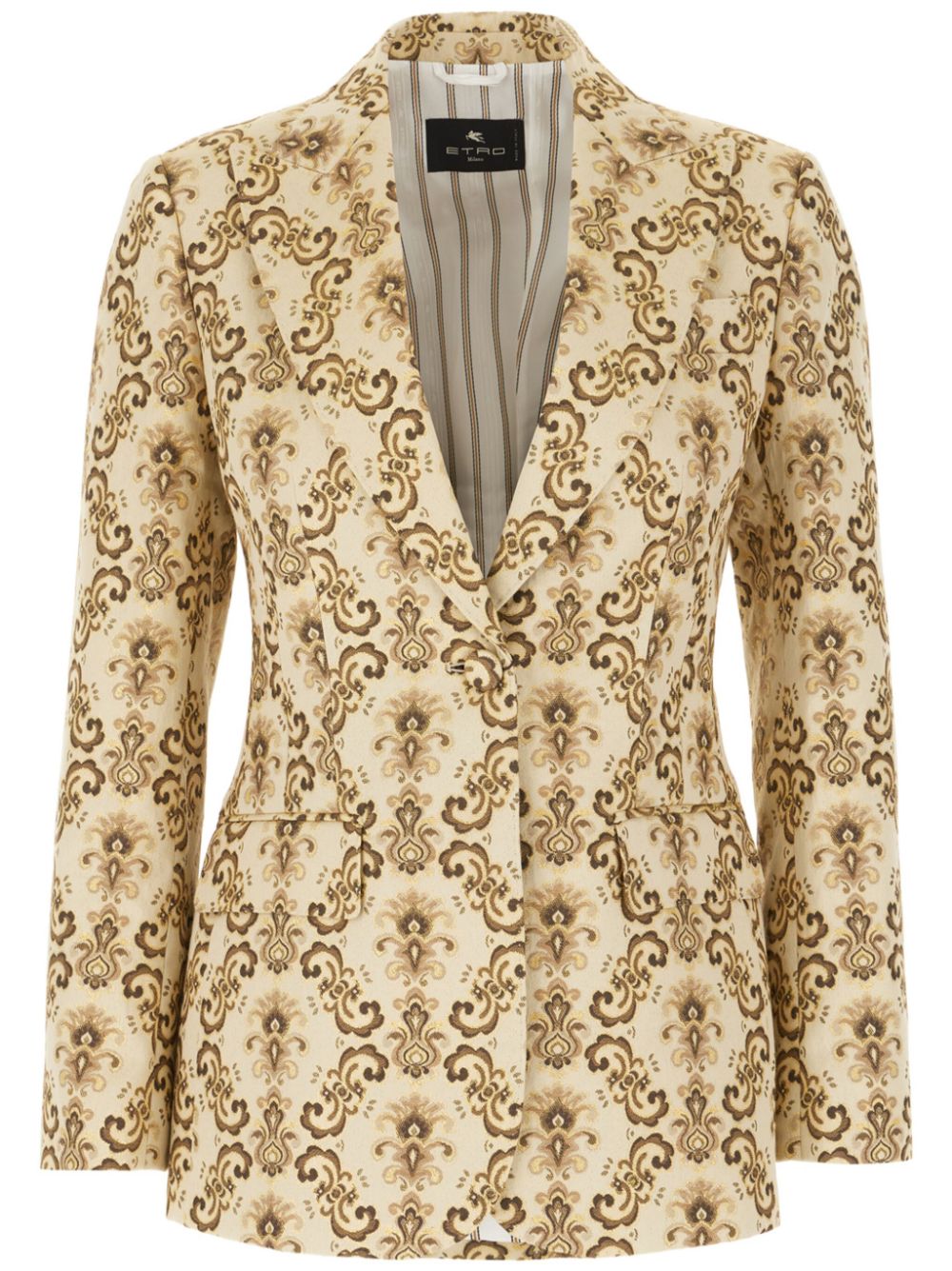 Graphic-jacquard blazer - Black