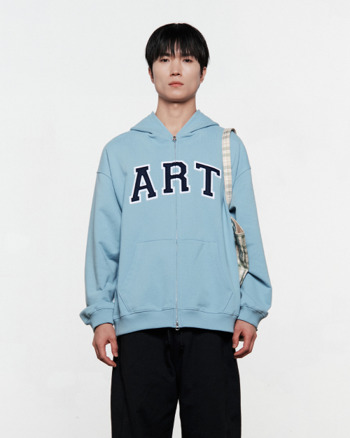 ART APPLIQUE HOODIE ZIP UP