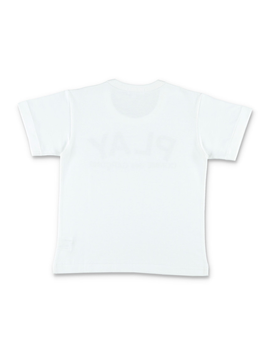 Boys White Printed T-Shirt