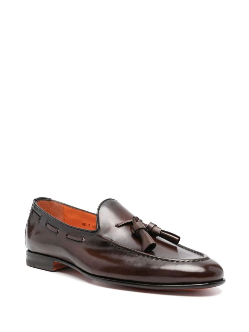 Dark Brown Leather Loafers