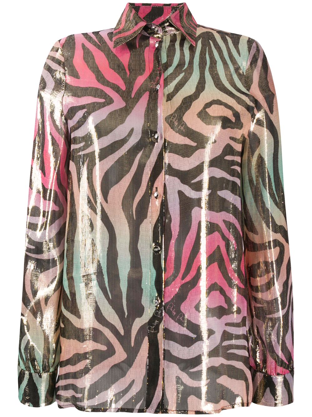 Metallic animal-print shirt