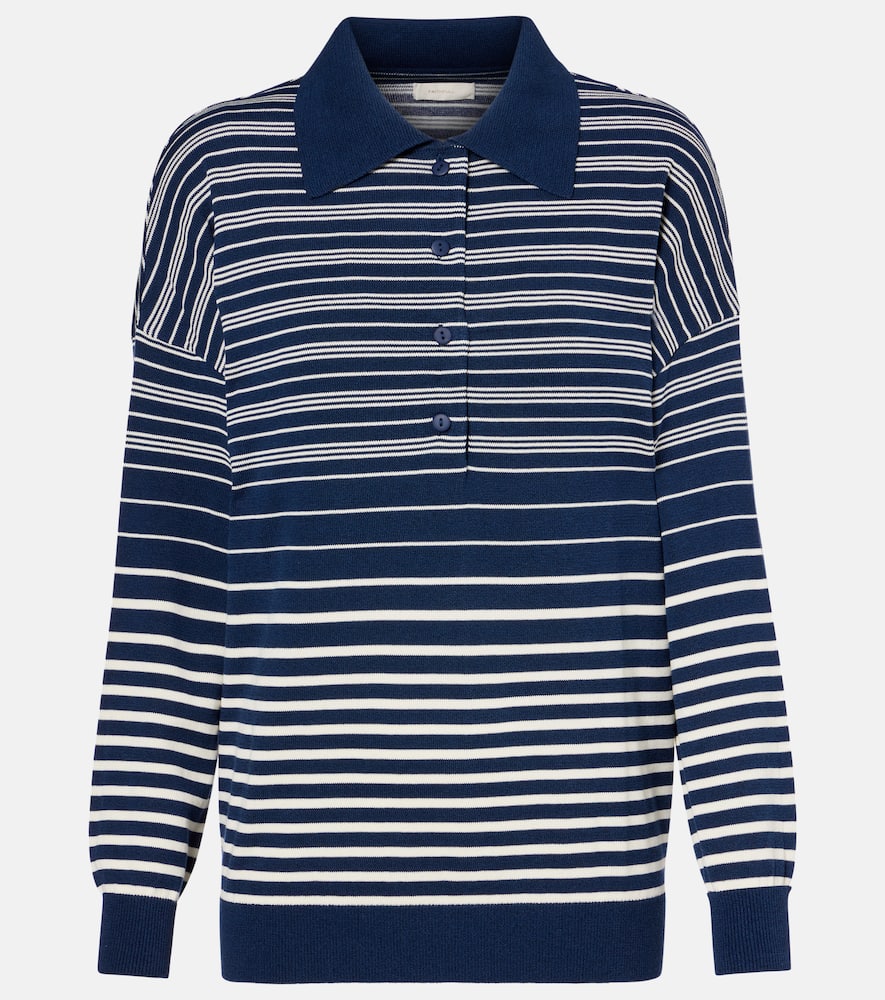 Harlow striped oversized polo sweater