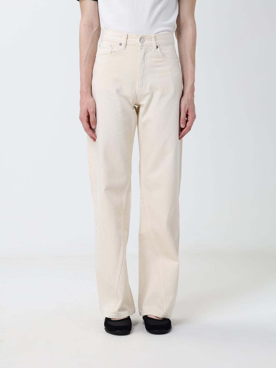 Jeans Woman color Beige