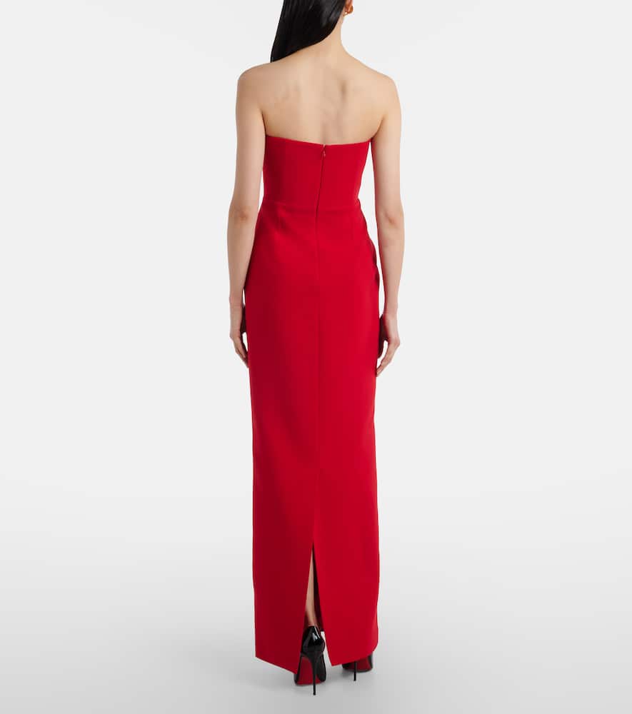 Noa bow-detail strapless gown