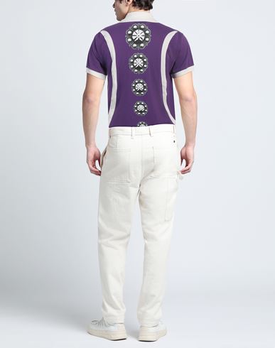 Man Polo shirt Purple Size S Cotton
