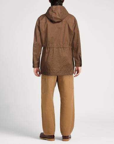 Tod's Man Overcoat & Trench Coat Camel Size 42 Cotton, Polyurethane, Cow leather