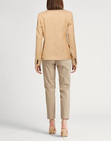 Woman Blazer Sand Size 2 Linen, Cotton, Viscose, Polyester