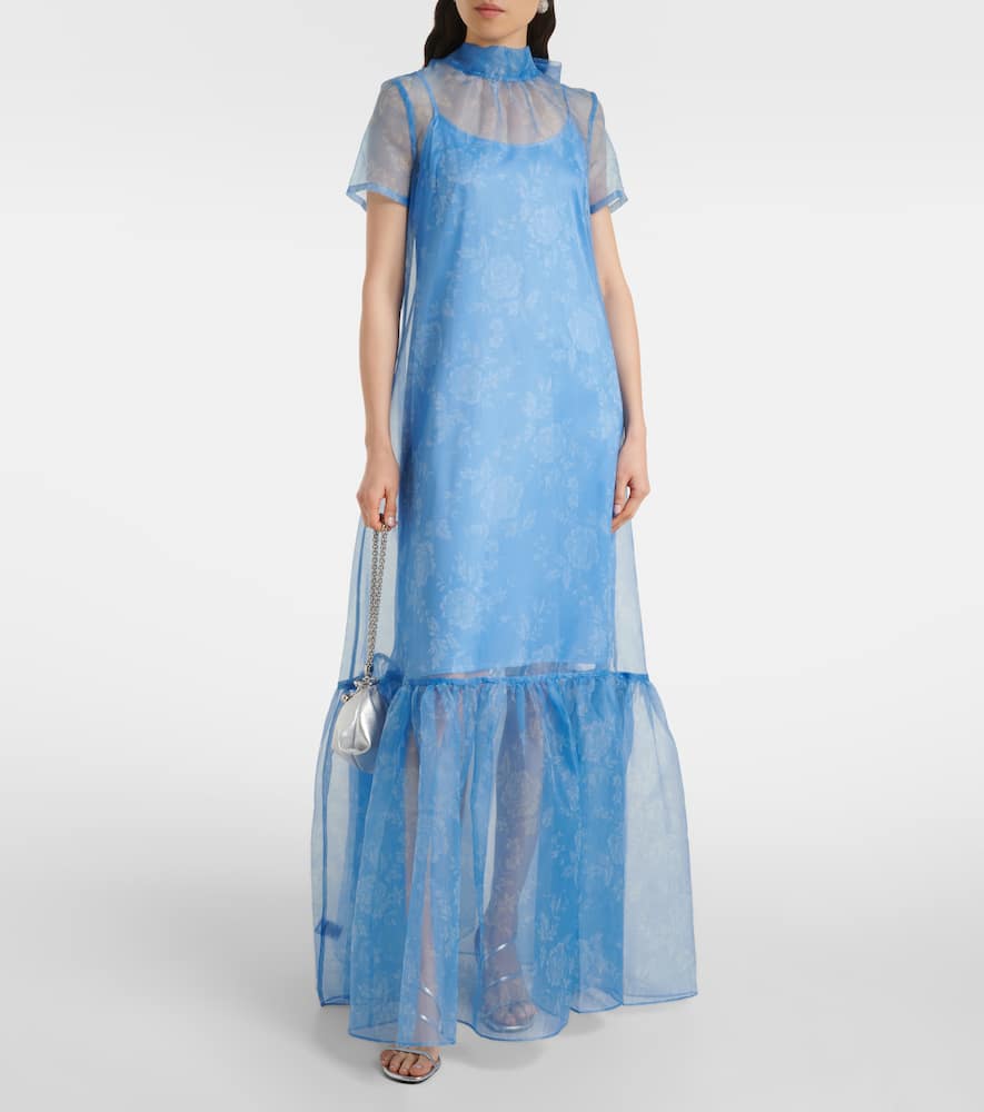 Calluna floral organza maxi dress