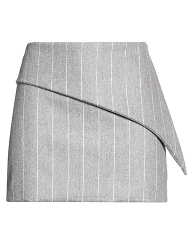 Woman Mini skirt Grey Size S Wool, Cashmere