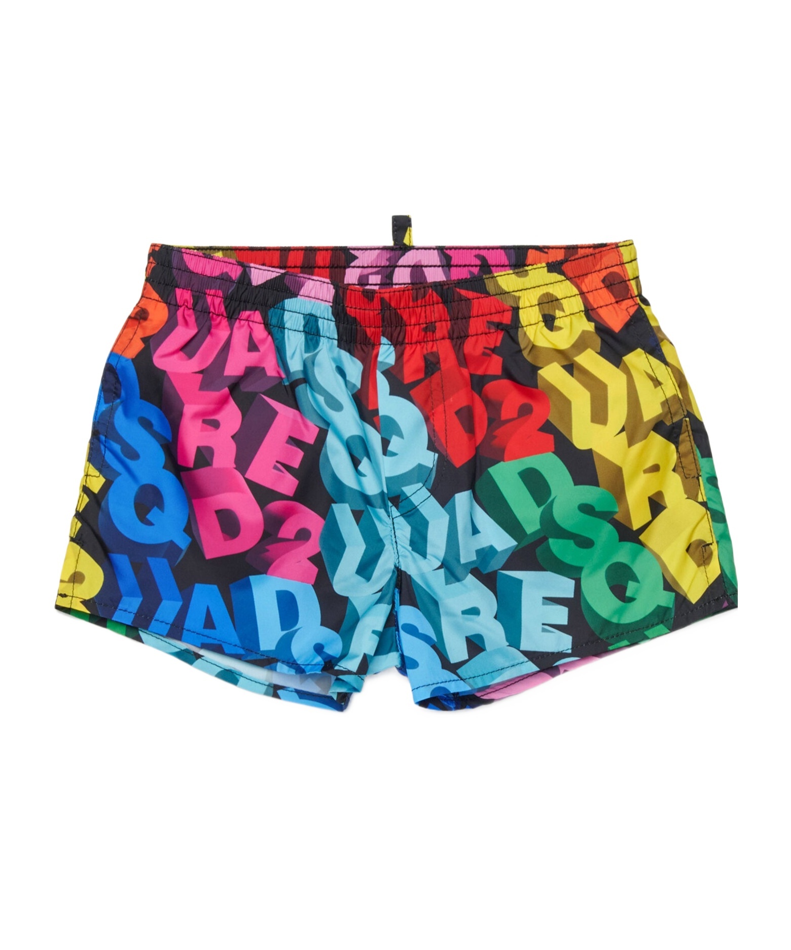 Kids All-Over Logo Printed Drawstring Swim Shorts