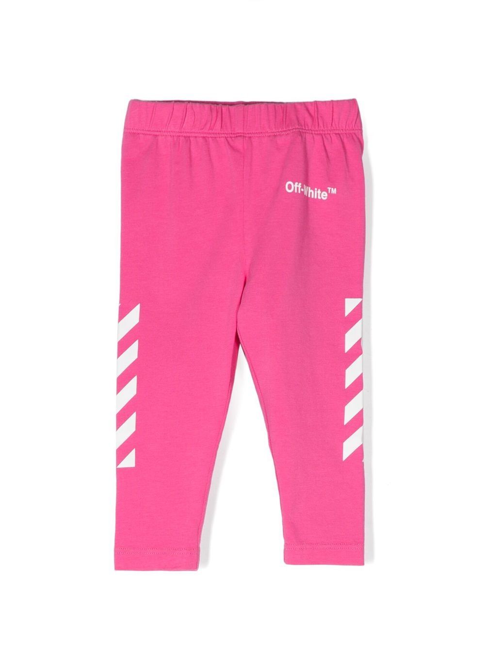 Logo-print cotton leggings - Pink