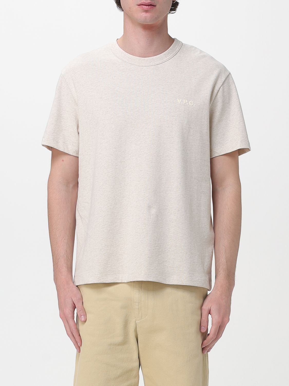 A. P.C.-T Shirt Con Logo Floccato-Uomo