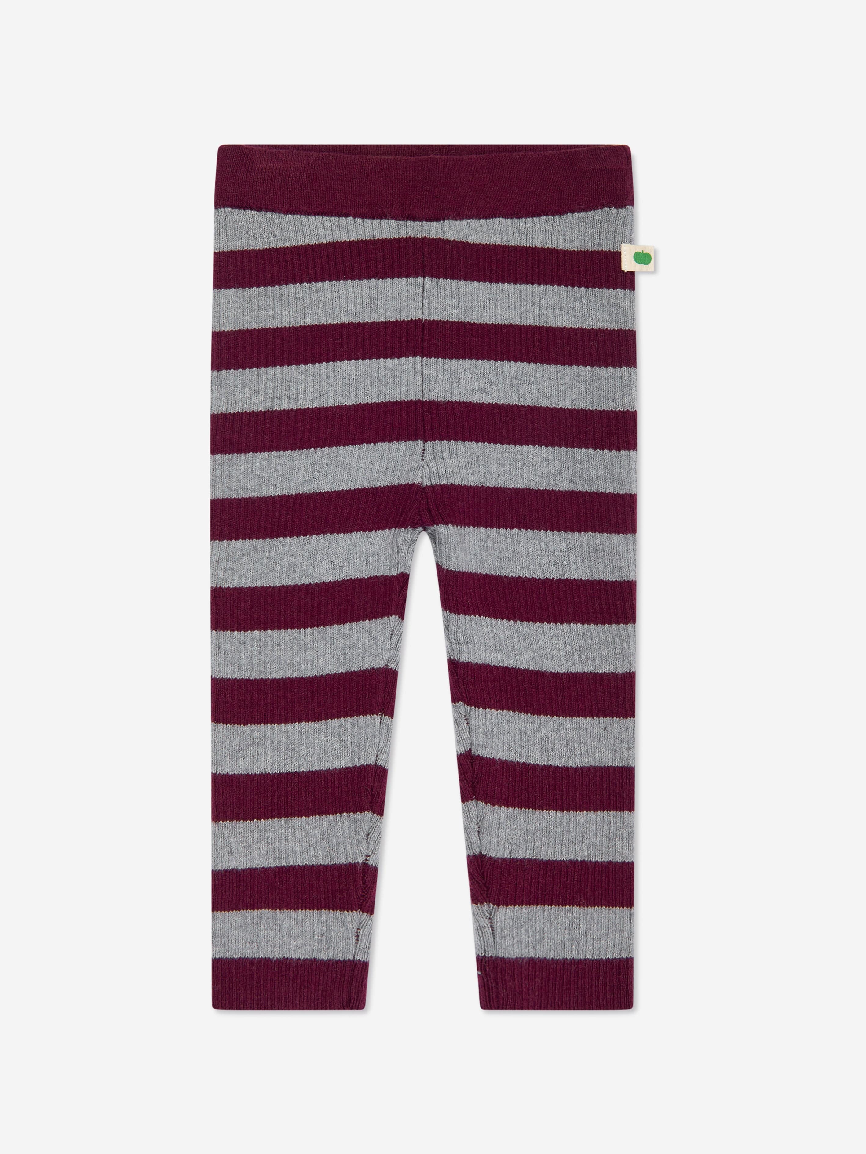 Girls Perry Ribbed Knit Leggings in Grey