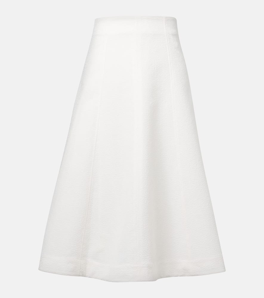 Fellini floral jacquard midi skirt