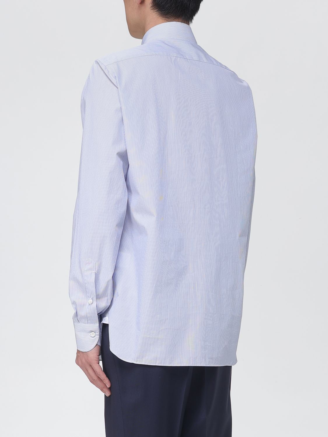 Shirt Men color Gnawed Blue