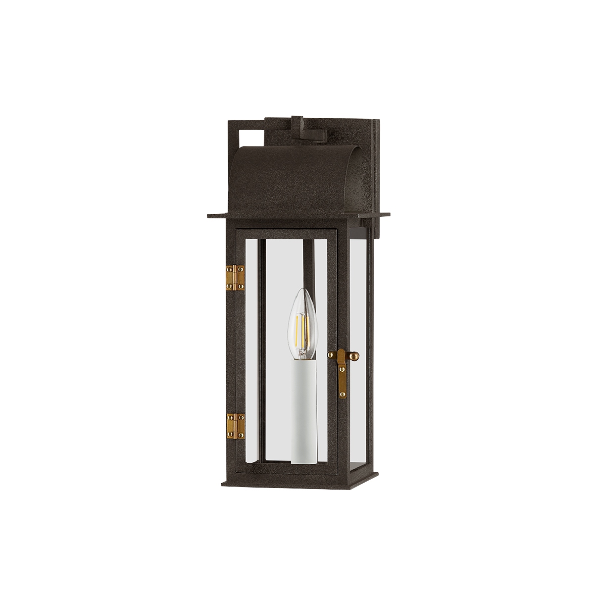 Bohen 1-Light Outdoor Wall Sconce in French Iron with Patina Bra