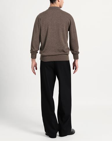 Man Sweater Taupe Size 36 Cashmere