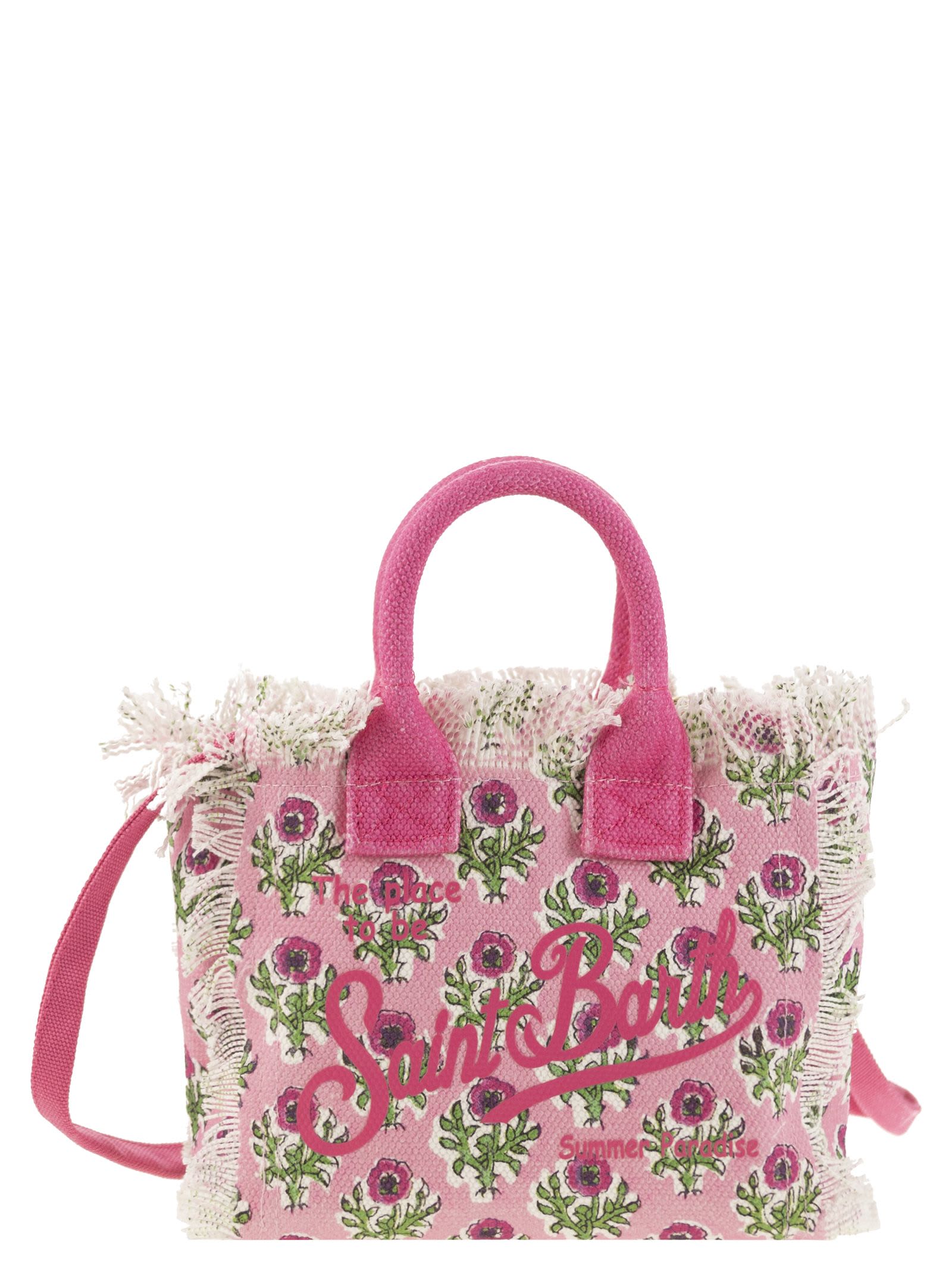 Mini Vanity Bag In Floral Cotton Canvas