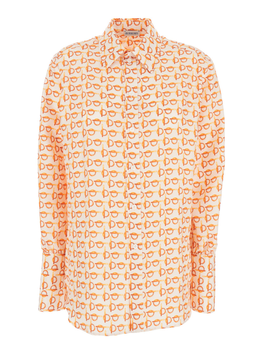 B Pattern Long-sleeved Shirt