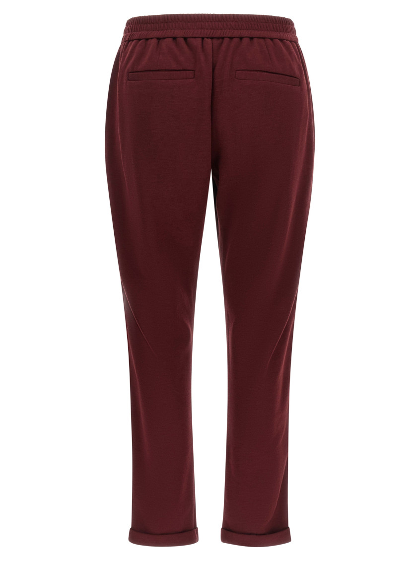 Brunello Cucinelli - monile detail track joggers cotton silk