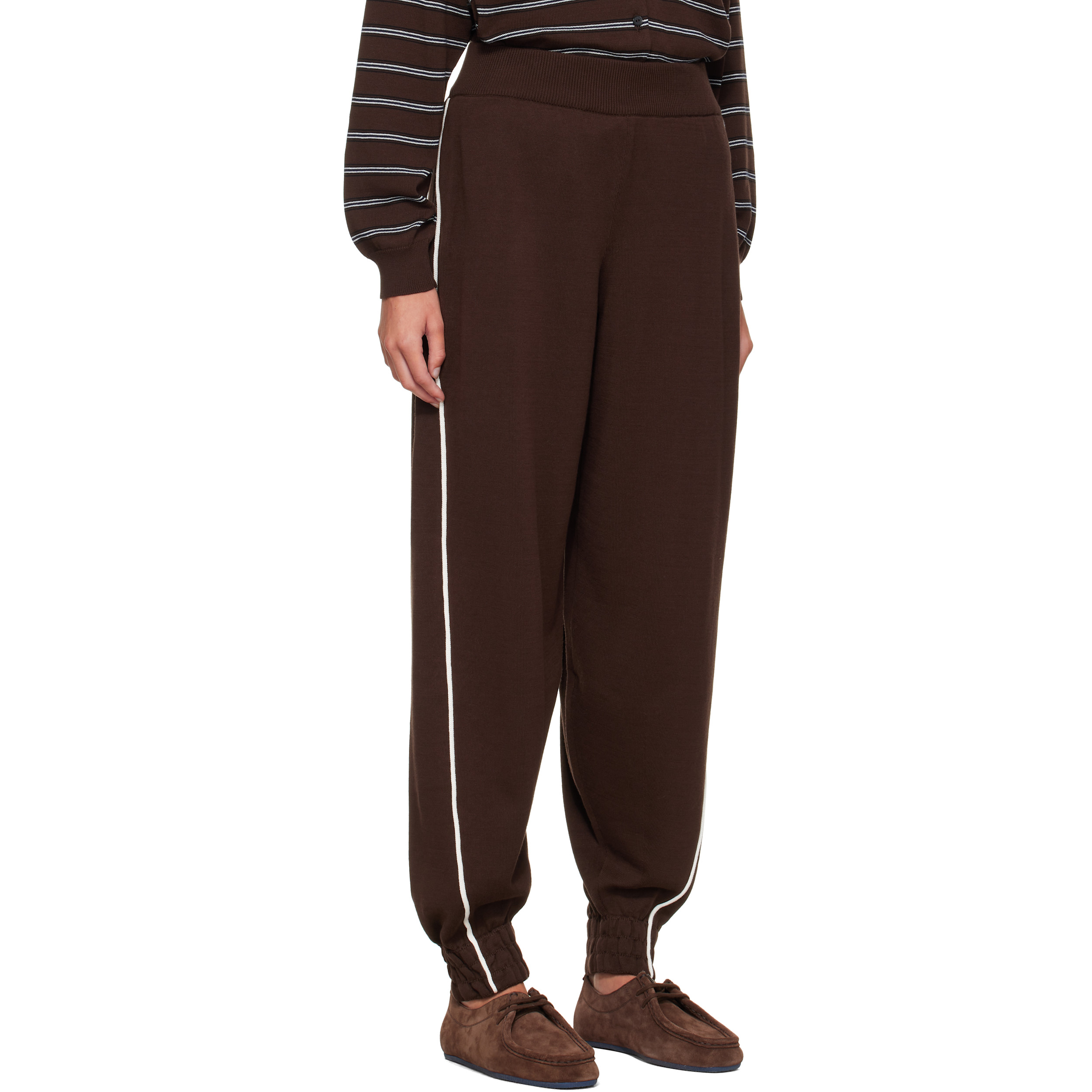 Brown Organic Cotton Sporty Lounge Pants