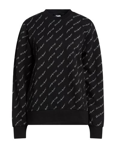 Woman Sweatshirt Black Size M Cotton