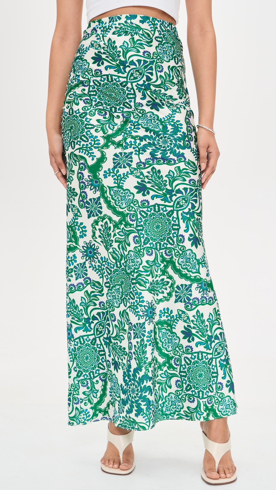Sierra Maxi Skirt Reflective Botanical