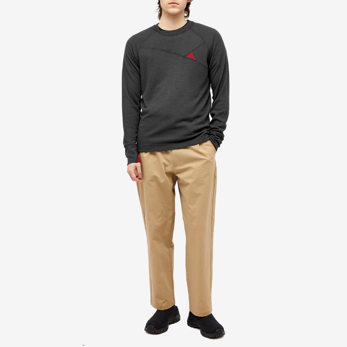 Men's Huge Thermal Crew Sweat Raven/Burnt Russet