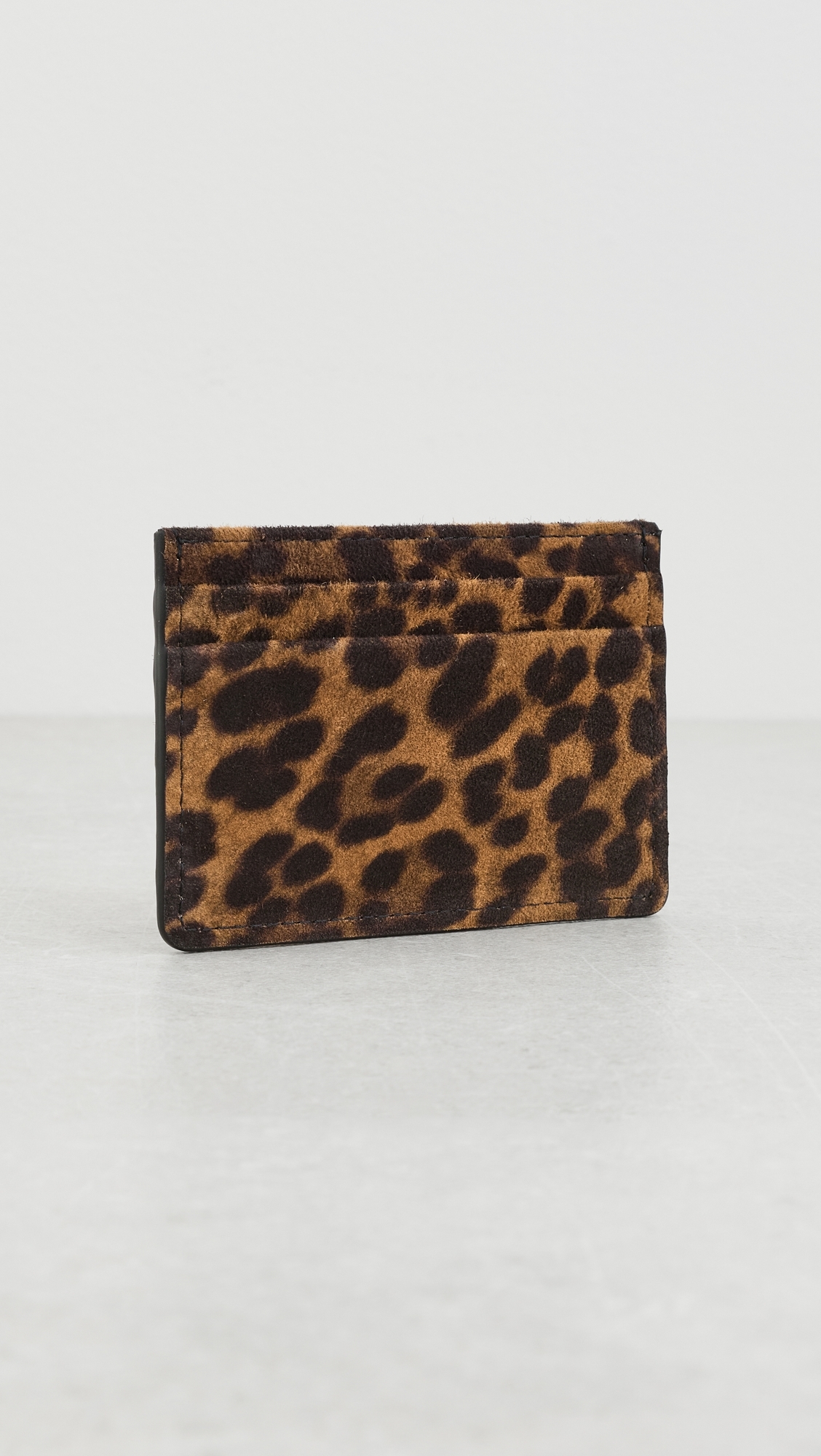 Suede Card Holder LEOPARD SUEDE One Size