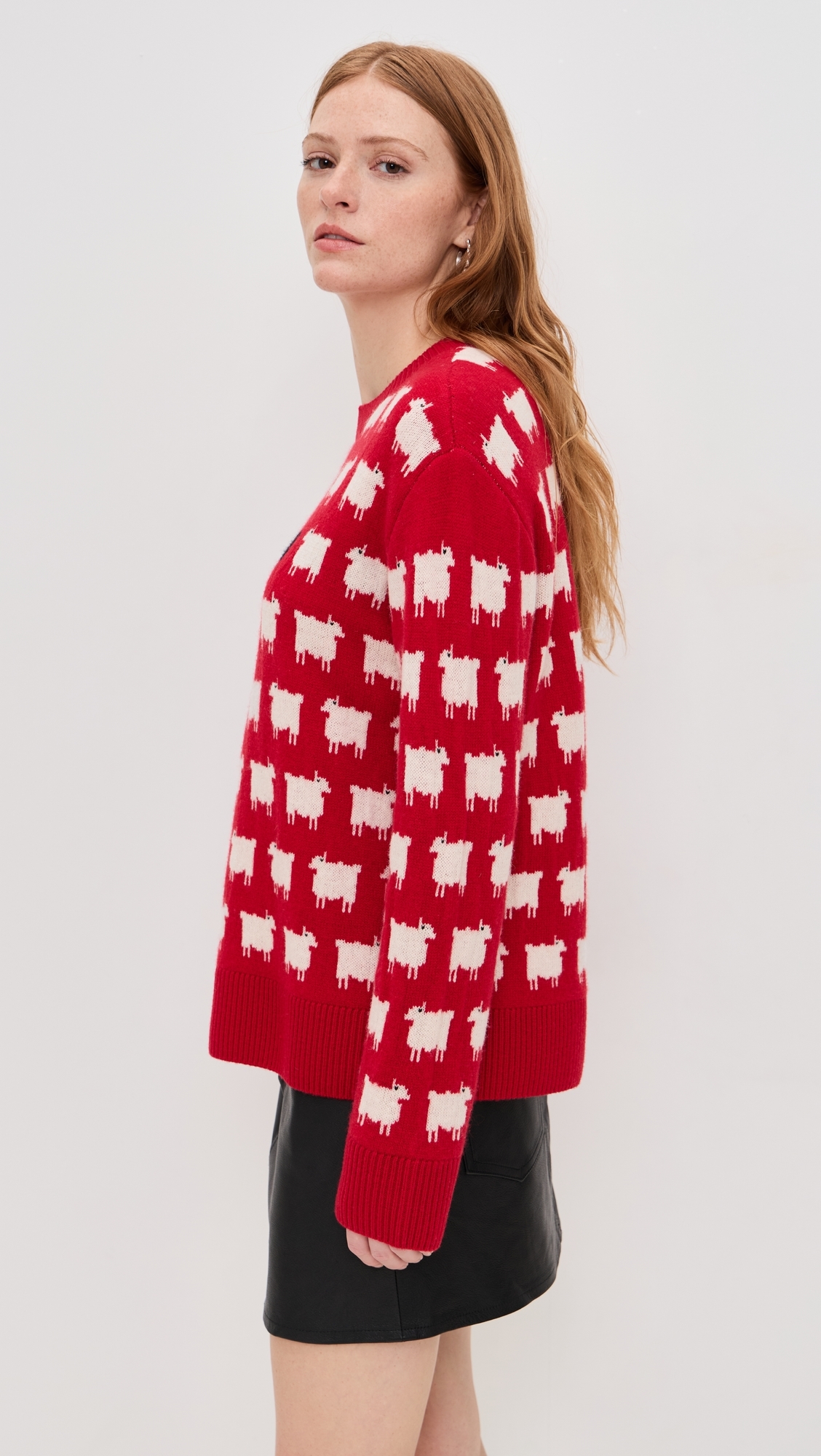Warm & Wonderful Oversized Wool Sweater Diana Red