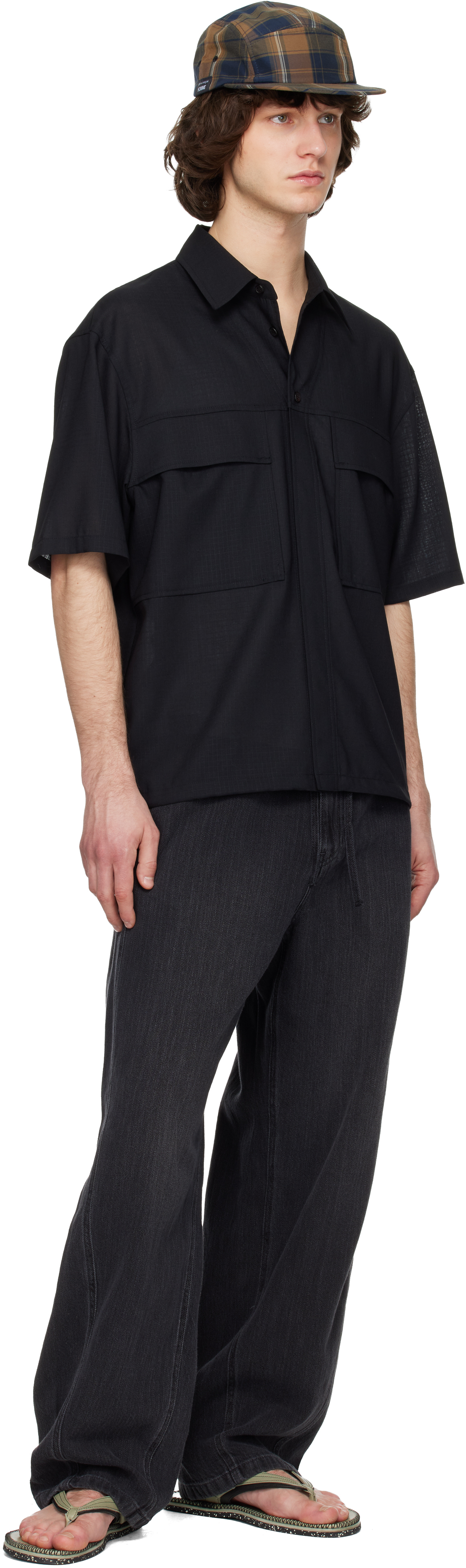 Black Flap Pocket Shirt