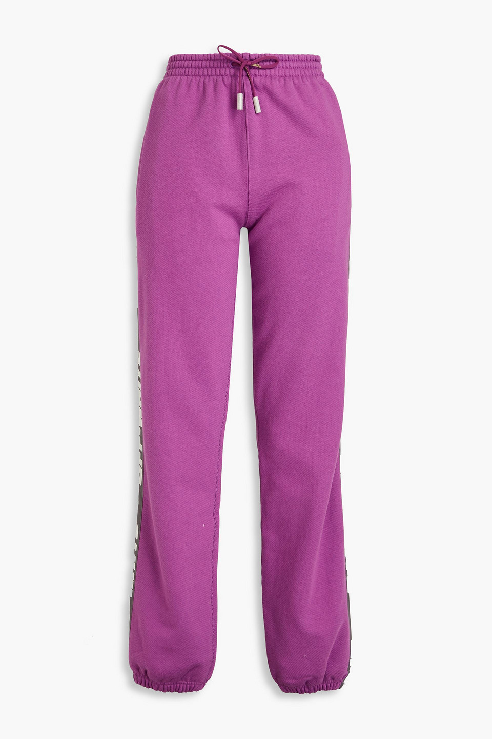 French cotton-terry track pants - Purple - XS