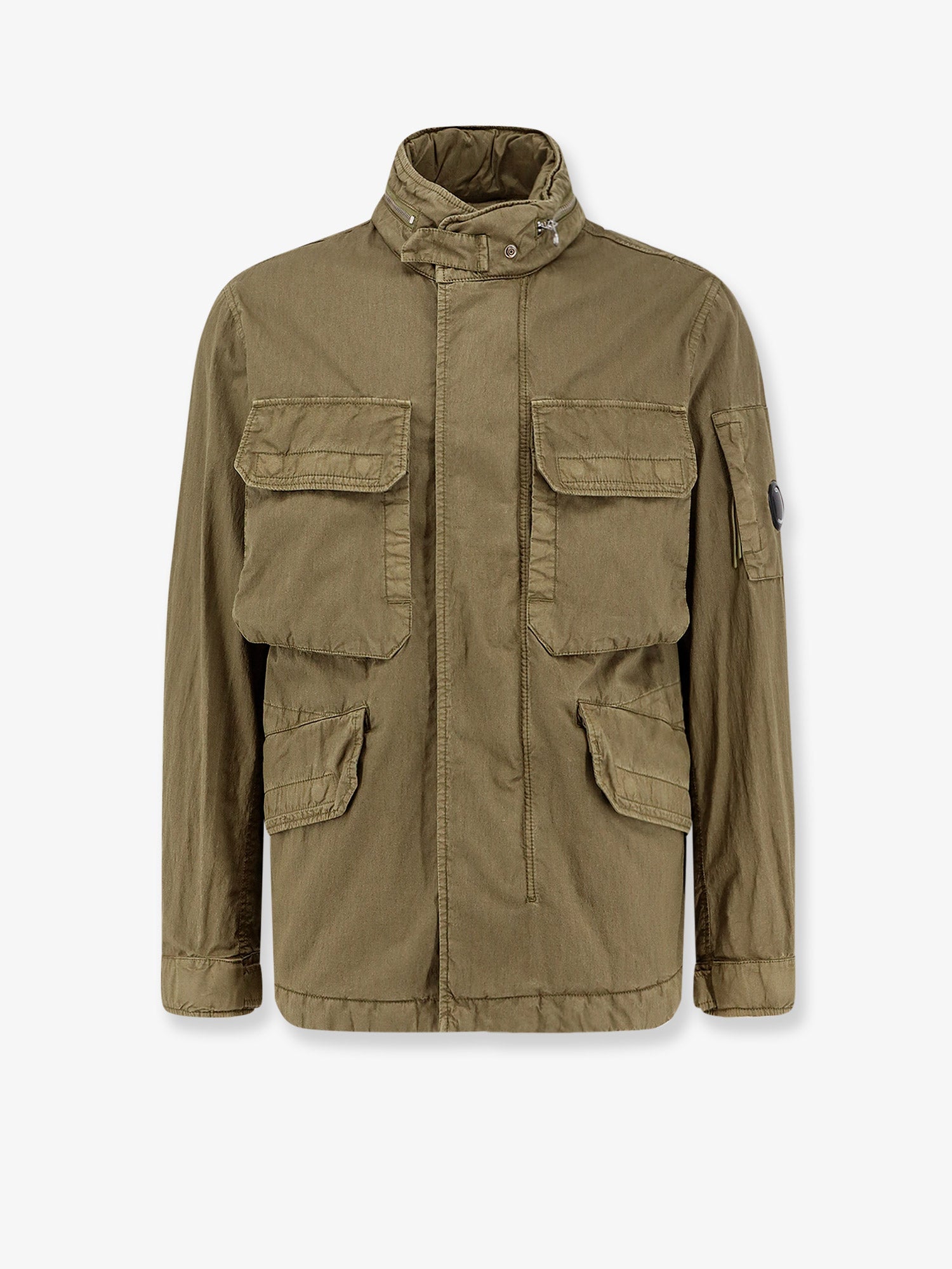Cotton Blend Sahariana Jacket — Green