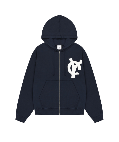 LOGO PATCH HOODIE ZIP UP