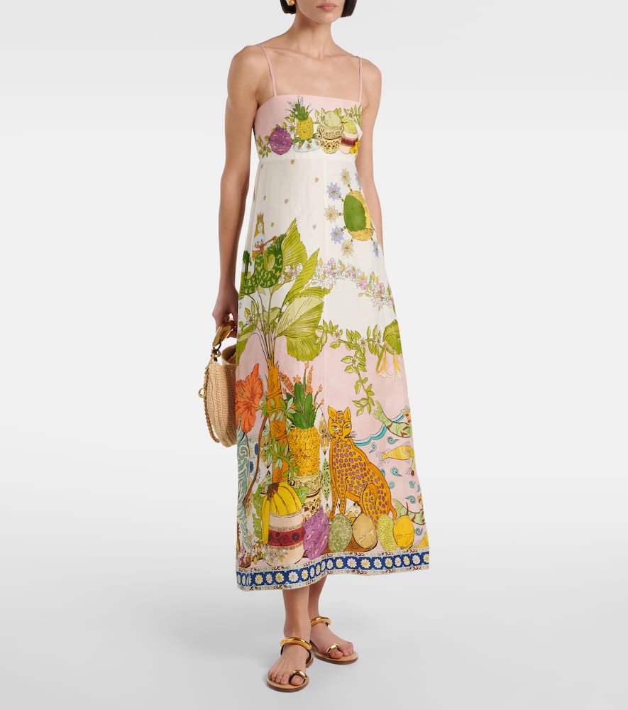 Alémais Hazel printed linen-blend maxi dress